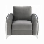 Wenona Gray Velvet Chair LV01712 By ACME 16