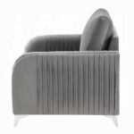 Wenona Gray Velvet Chair LV01712 By ACME 17