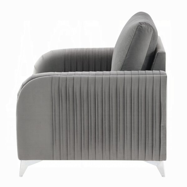 Wenona Gray Velvet Chair LV01712 By ACME 11