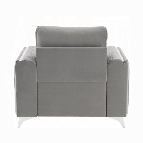 Wenona Gray Velvet Chair LV01712 By ACME 12