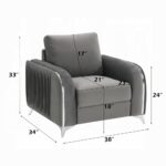 Wenona Gray Velvet Chair LV01712 By ACME 19