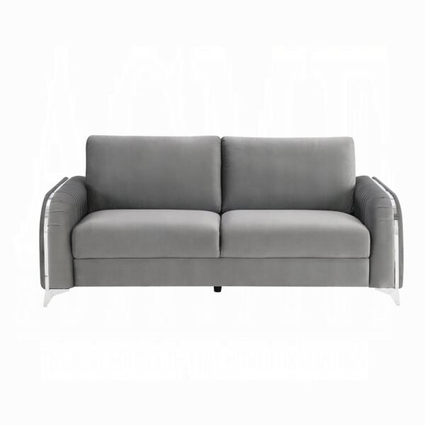 Wenona Gray Velvet Sofa LV01710 By ACME 10