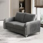 Wenona Gray Velvet Loveseat LV01711 By ACME 13