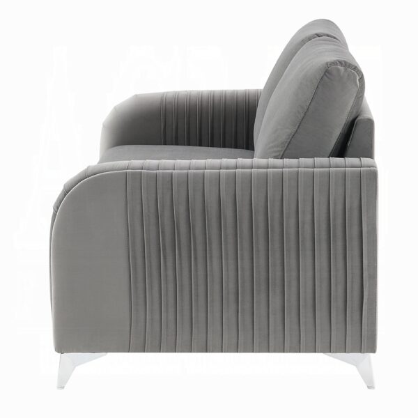 Wenona Gray Velvet Loveseat LV01711 By ACME 9