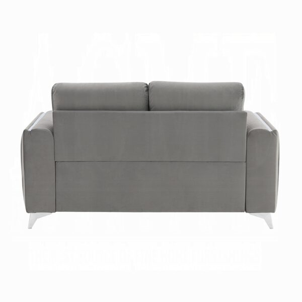 Wenona Gray Velvet Loveseat LV01711 By ACME 10