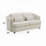 Mariko Loveseat with 2 Pillows in Beige Linen LV02771 By ACME 23