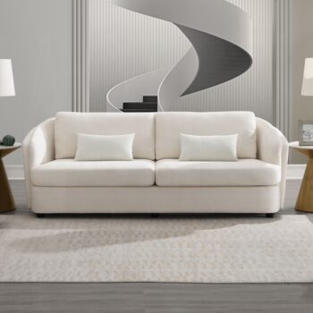 Mariko Sofa with 2 Pillows in Beige Linen LV02770 By ACME