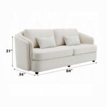 Mariko Sofa with 2 Pillows in Beige Linen LV02770 By ACME 20