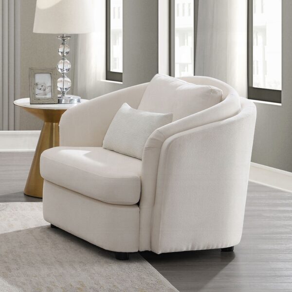 Mariko Chair with Pillow in Beige Linen LV02772 By ACME 11
