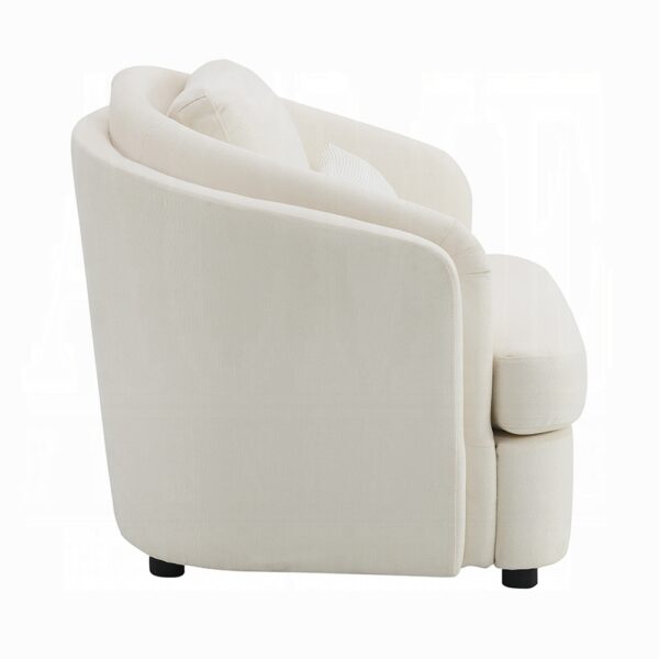 Mariko Chair with Pillow in Beige Linen LV02772 By ACME 13
