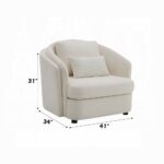 Mariko Chair with Pillow in Beige Linen LV02772 By ACME 23