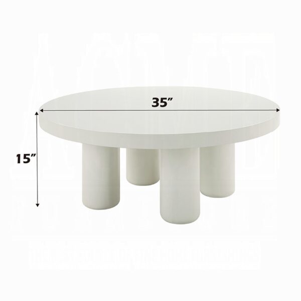 Sanat Coffee Table in White Finish LV04235 By ACME 9