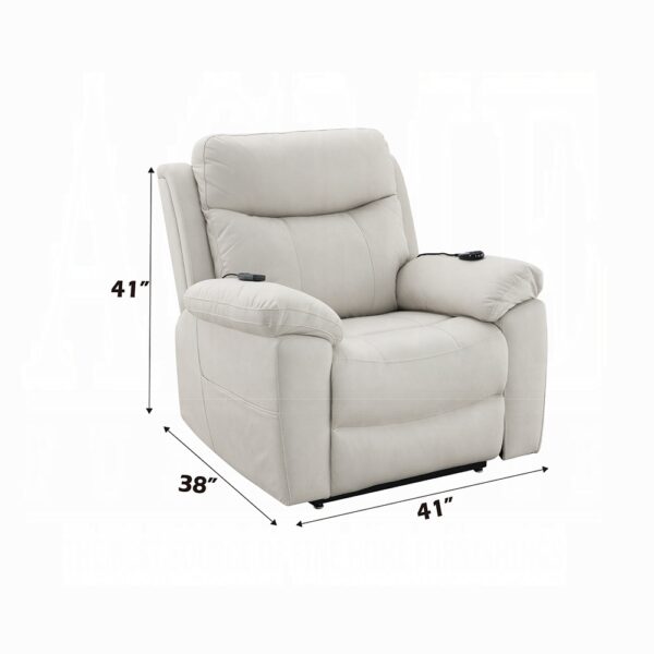 Chriki Power Recliner with Lift & Heating & Massage in Beige Fabric LV04271 By ACME 16