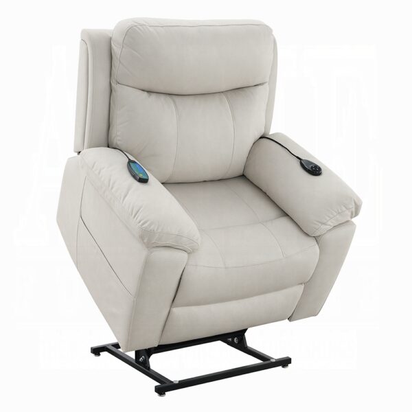 Chriki Power Recliner with Lift & Heating & Massage in Beige Fabric LV04271 By ACME 17