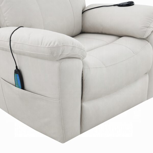 Chriki Power Recliner with Lift & Heating & Massage in Beige Fabric LV04271 By ACME 19
