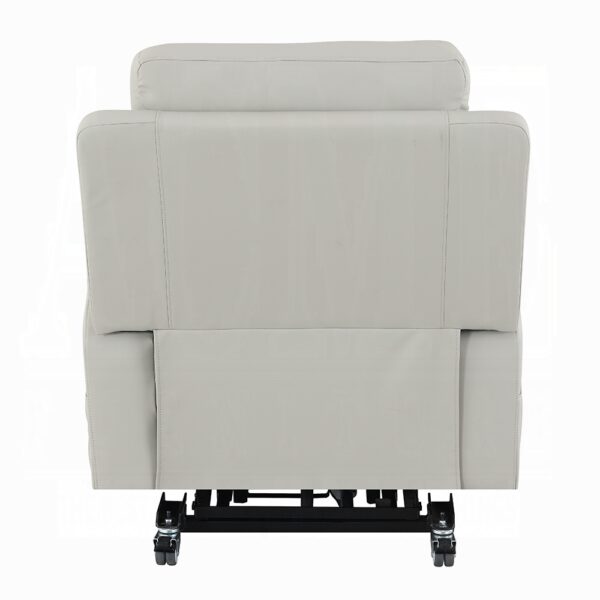 Marsha Power Recliner with Lift & Massage in Light Gray Silicone Leather LV04273 By ACME 15