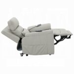 Marsha Power Recliner with Lift & Massage in Light Gray Silicone Leather LV04273 By ACME 28