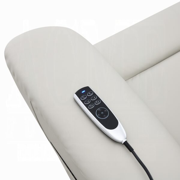 Marsha Power Recliner with Lift & Massage in Light Gray Silicone Leather LV04273 By ACME 20