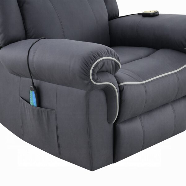 Domana Power Recliner with Lift & Heating & Massage in Blue Fabric LV04274 By ACME 19