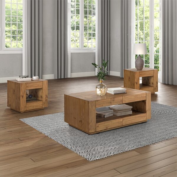 Harlan Sofa Table in Brown Finish LV03777 By ACME 14