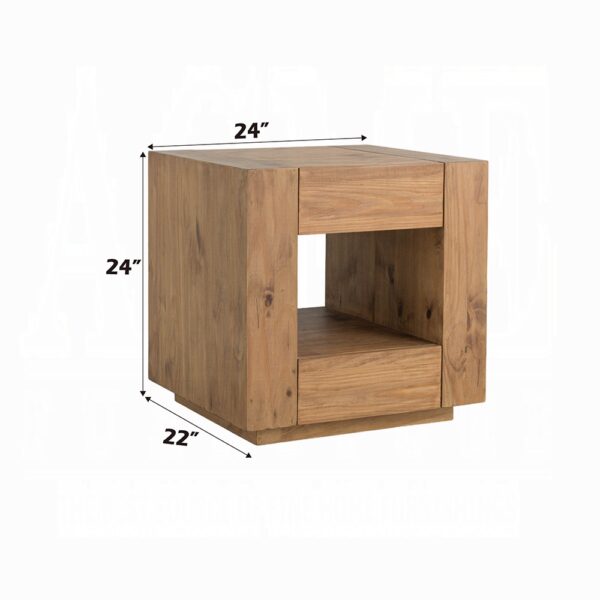 Harlan End Table in Brown Finish LV03776 By ACME 12