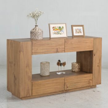 Harlan Sofa Table in Brown Finish LV03777 By ACME