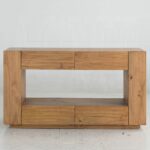 Harlan Sofa Table in Brown Finish LV03777 By ACME 16