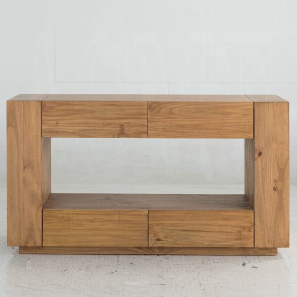 Harlan Sofa Table in Brown Finish LV03777 By ACME 10