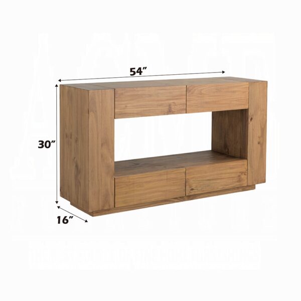 Harlan Sofa Table in Brown Finish LV03777 By ACME 12