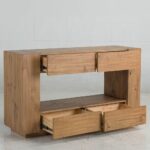 Harlan Sofa Table in Brown Finish LV03777 By ACME 19