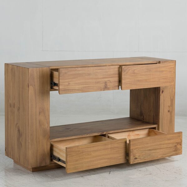 Harlan Sofa Table in Brown Finish LV03777 By ACME 13