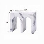 Fritzy Engineered Stone End Table in White Marble LV03126 By ACME End Tables Mobilia Cleopatra 12 Fritzy Engineered Stone End Table in White Marble LV03126 By ACME 12