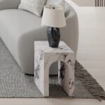 Fritzy Engineered Stone End Table in White Marble LV03127 By ACME End Tables Mobilia Cleopatra 9 Fritzy Engineered Stone End Table in White Marble LV03127 By ACME 9