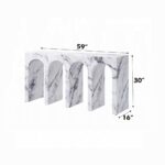 Fritzy Engineered Stone Console Table in White Marble AC03129 By ACME Accent Console Tables Mobilia Cleopatra 13 Fritzy Engineered Stone Console Table in White Marble AC03129 By ACME 13