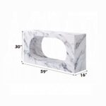 Fritzy Engineered Stone Console Table in White Marble AC03128 By ACME Accent Console Tables Mobilia Cleopatra 13 Fritzy Engineered Stone Console Table in White Marble AC03128 By ACME 13