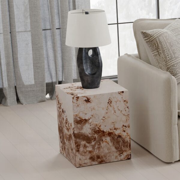 Fultan Engineered Stone End Table LV03936 By ACME 7