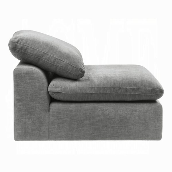 Naveen Modular – Gray Linen Armless Chair LV55140 By ACME 12