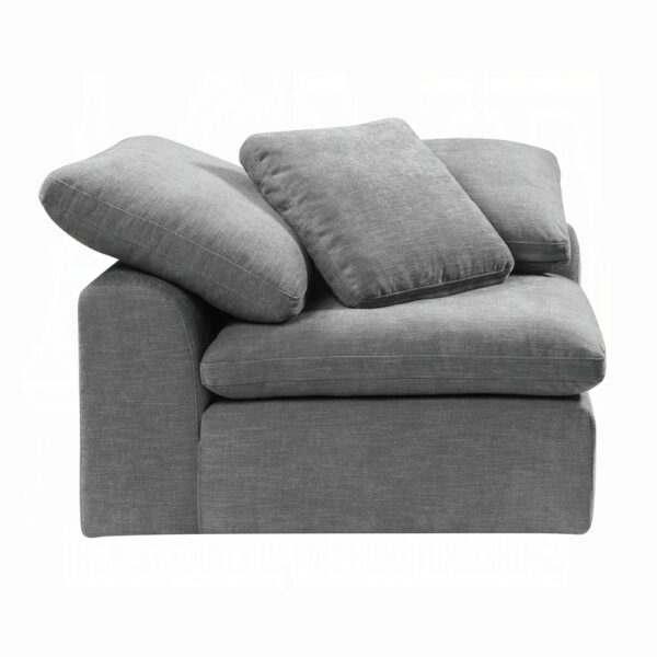 Naveen Modular – Gray Linen Wedge with Pillow LV55141 By ACME 11