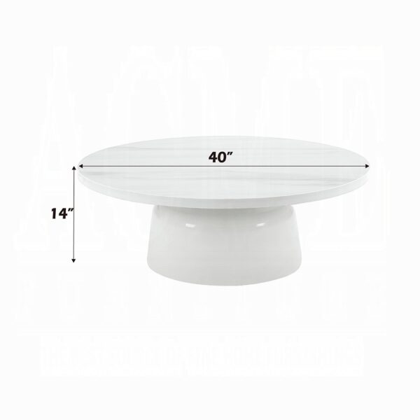 Zaid Coffee Table in White Marble LV04225 By ACME 9