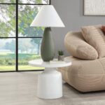 Zaid End Table in White Marble LV04226 By ACME 11