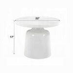 Zaid End Table in White Marble LV04226 By ACME 13