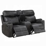 Hirah Gray Motion Loveseat with Console & USB Port LV02571 By ACME Luxury Loveseats Mobilia Cleopatra 12 Hirah Gray Motion Loveseat with Console & USB Port LV02571 By ACME 12