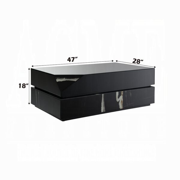 Drisana Coffee Table in Black Mirrored Finish LV03865 By ACME 8