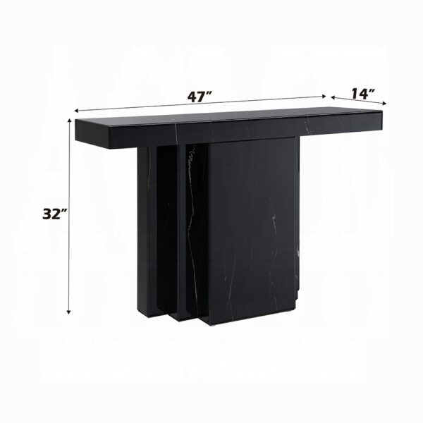 Drisana Console Table in Black Mirrored Finish AC03870 By ACME 10