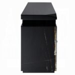 Drisana TV Stand with Fireplace in Black Mirrored Finish LV03868 By ACME 14