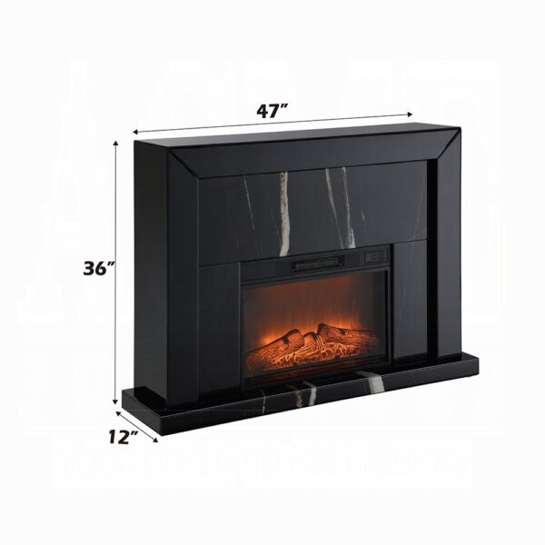 Drisana Fireplace in Black Mirrored Finish AC03869 By ACME 8
