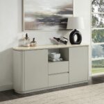 Ingram Light Gray Server with Ceramic Top DN03108 By ACME 11