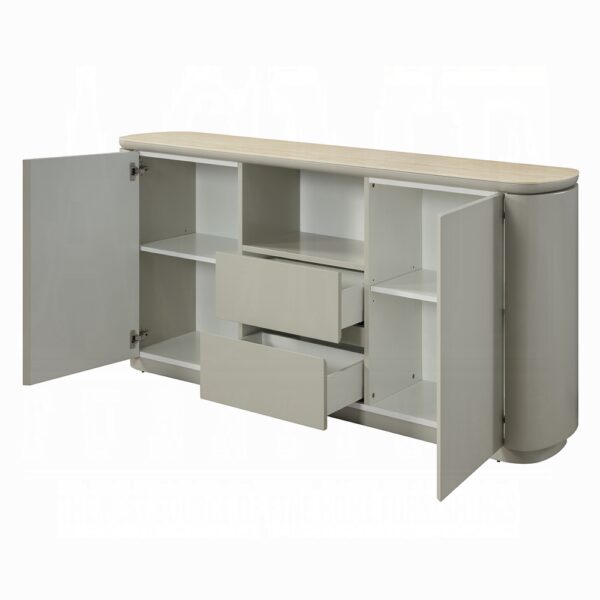Ingram Light Gray Server with Ceramic Top DN03108 By ACME 8