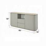 Ingram Light Gray Server with Ceramic Top DN03108 By ACME 13