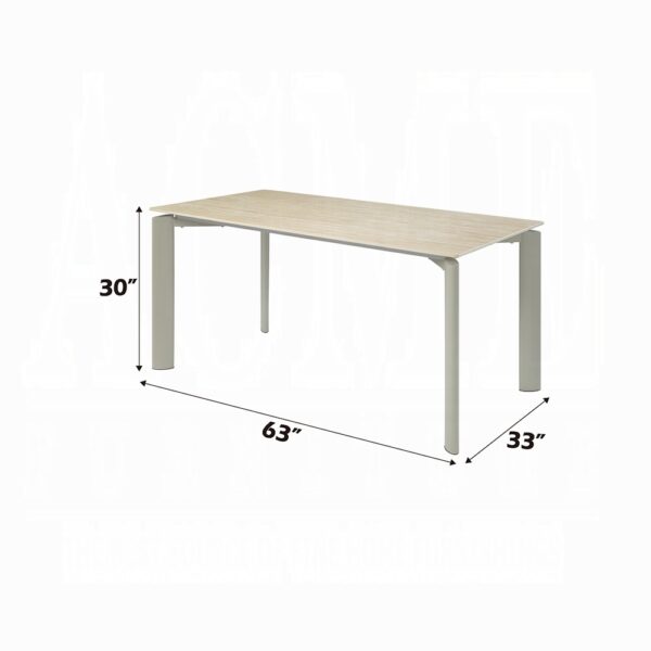 Ingram Light Gray Dining Table with Sintered Stone DN03105 By ACME 7